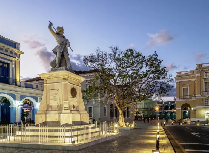 Framed Print : La Vigia Square at dusk, Matanzas, Matanzas Province, Cuba Framed Print : La Vigia Square at dusk, Matanzas, Matanzas Province, Cuba