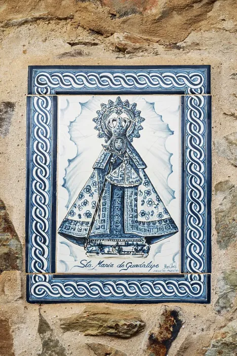 Framed Print : Our Lady of Guadalupe in Extremadura icon on tile, Guadalupe, Extremadura, Spain