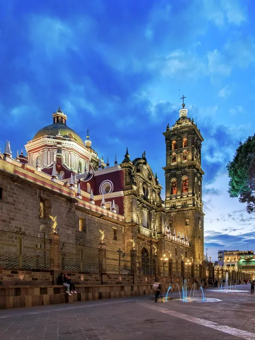 Framed Print : Our Lady of the Immaculate Conception Cathedral Basilica at dusk, City of Puebla, Puebla State, Mexico Framed Print : Our Lady of the Immaculate Conception Cathedral Basilica at dusk, City of Puebla, Puebla State, Mexico
