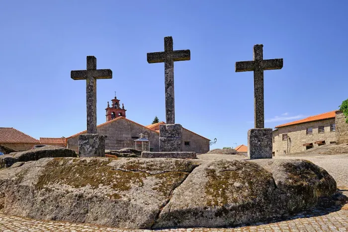 Framed Print : Our Lady of Lapa Sanctuary. Lapa mountain. Beira Alta, Portugal