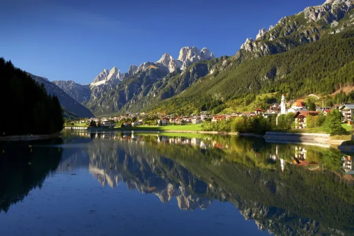 Framed Print : Lago di Santa Caterina, Auronzo, Dolomites, Italy