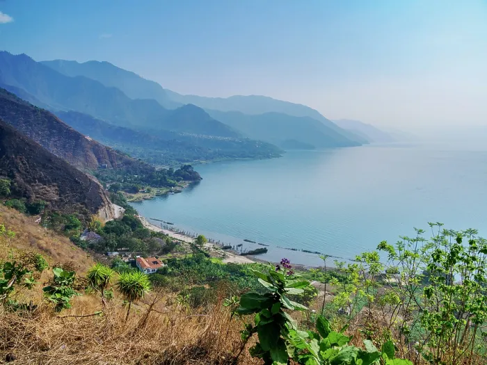 Framed Print : Lake Atitlan seen from Mirador Kaqasiiwaan, San Juan La Laguna, Solola Department, Guatemala Framed Print : Lake Atitlan seen from Mirador Kaqasiiwaan, San Juan La Laguna, Solola Department, Guatemala