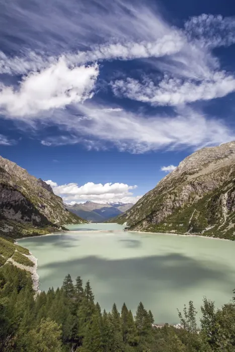 Framed Print : Lake Benedetto and Lake D Avio, some of the artificial lakes in the Avio Valley Framed Print : Lake Benedetto and Lake D Avio, some of the artificial lakes in the Avio Valley
