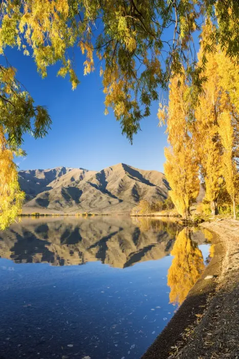 Framed Print : Lake Benmore in Autumn, New Zealand Framed Print : Lake Benmore in Autumn, New Zealand