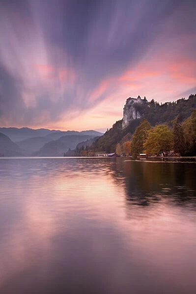 Lake Bled and Bled Castle, Bled, Gorenjska, Slovenia