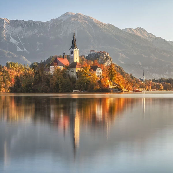 Lake Bled and Bled Island with the Assumption of Marys Pilgrimage Church, Bled