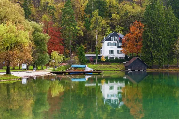 Framed Print : Lake Bled, Lake Bled, Upper Carniola Region, Gorenjska, Slovenia