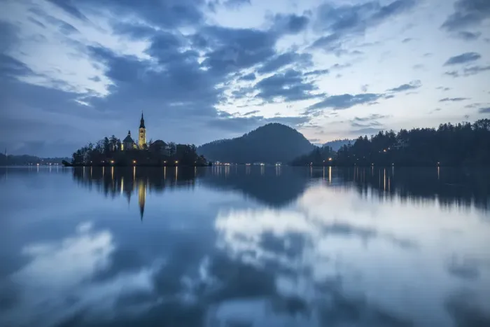 Framed Print : Lake Bled at sunrise, Slovenia Framed Print : Lake Bled at sunrise, Slovenia