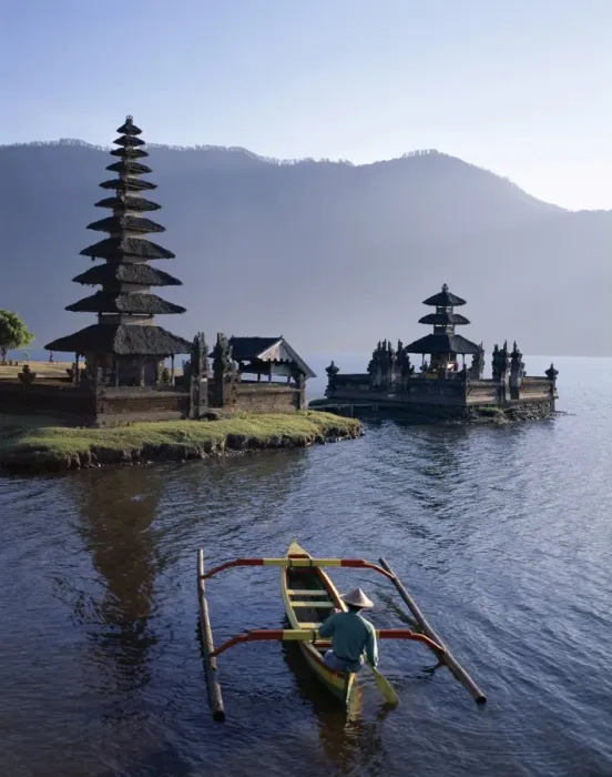 Framed Print : Lake Bratan / Pura Ulun Danu Bratan Temple & Boatman, Bali, Indonesia Framed Print : Lake Bratan / Pura Ulun Danu Bratan Temple & Boatman, Bali, Indonesia