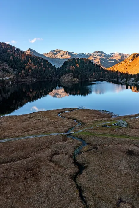 Framed Print : Lake Cavloc in autumn, Forno Valley, Maloja Pass, Engadin, Graubunden, Switzerland Framed Print : Lake Cavloc in autumn, Forno Valley, Maloja Pass, Engadin, Graubunden, Switzerland