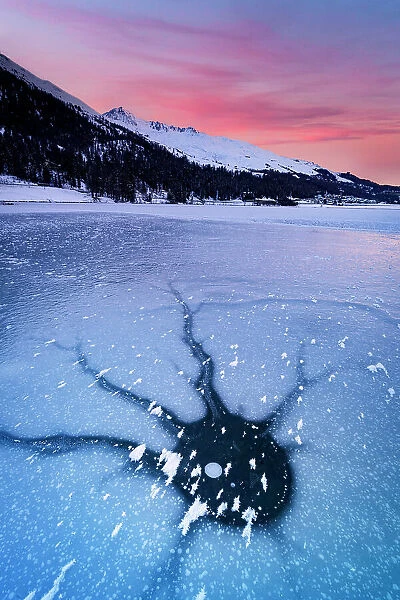 Lake Champfer, Graubunden canton, Engadine, Switzerland