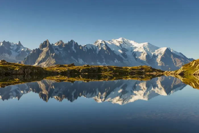 Framed Print : Lake chesery, Chamonix, France, Europe Framed Print : Lake chesery, Chamonix, France, Europe