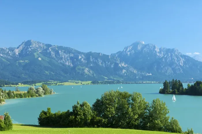 Framed Print : Lake Forggensee, Allgaeu, Bavaria, Germany