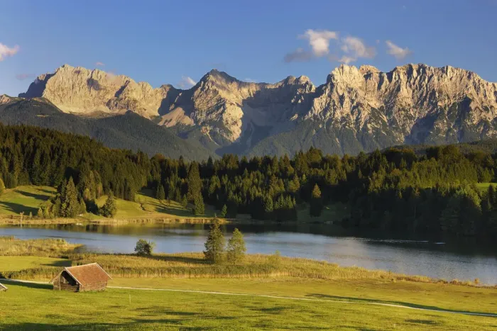 Framed Print : Lake Geroldsee against Karwendel range, Werdenfelser Land, Bavaria, Germany, Europe Framed Print : Lake Geroldsee against Karwendel range, Werdenfelser Land, Bavaria, Germany, Europe