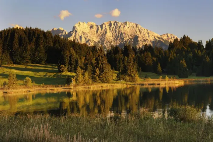 Framed Print : Lake Geroldsee against Karwendel range, Werdenfelser Land, Bavaria, Germany, Europe Framed Print : Lake Geroldsee against Karwendel range, Werdenfelser Land, Bavaria, Germany, Europe