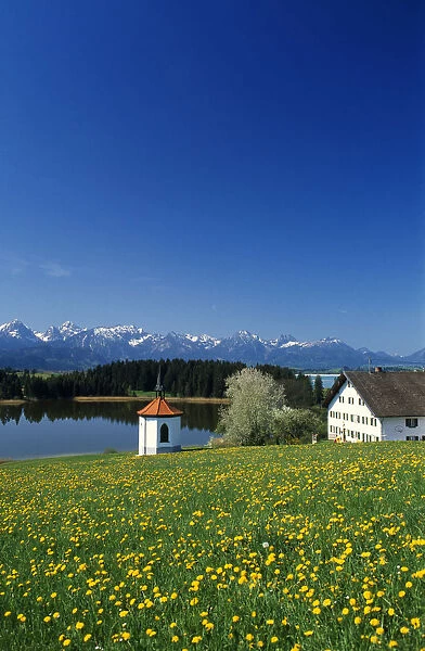 Lake Hergratsried, Allgaeu, Bavaria, Germany