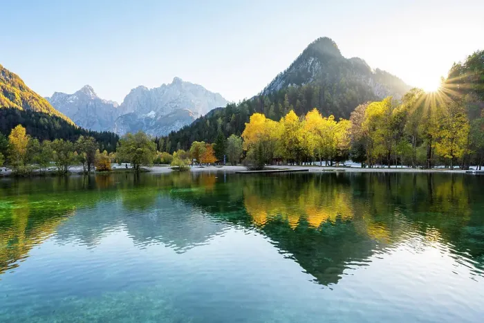 Framed Print : Lake Jasna & the Julian Alps, Kranjska Gora, Triglav National Park, Slovenia Framed Print : Lake Jasna & the Julian Alps, Kranjska Gora, Triglav National Park, Slovenia
