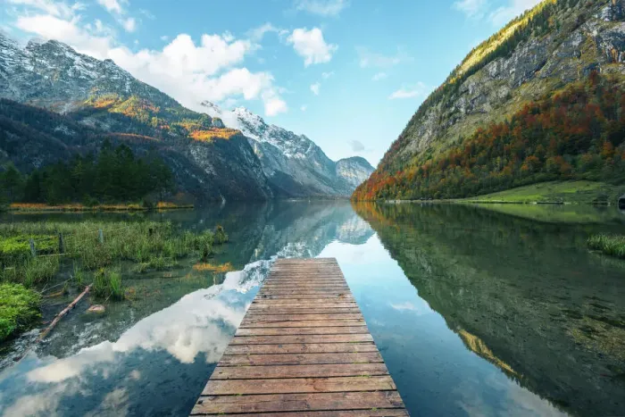 Framed Print : Lake Konigsee, Berchtesgaden National Park, Berchtesgadener Land, Bavaria, Germany