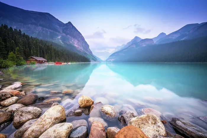 Framed Print : Lake Louise Beautiful Nature and Tranquility Banff National Park, Alberta, Canada Framed Print : Lake Louise Beautiful Nature and Tranquility Banff National Park, Alberta, Canada