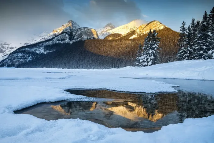 Framed Print : Lake Louise Reflections in Winter, Alberta, Canada Framed Print : Lake Louise Reflections in Winter, Alberta, Canada