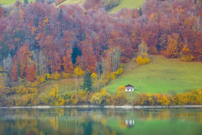 Framed Print : Lake Lungern, Obwalden, Switzerland
