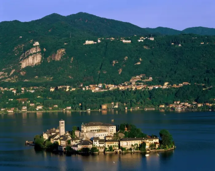 Framed Print : Lake Orta & San Giulio Island Framed Print : Lake Orta & San Giulio Island