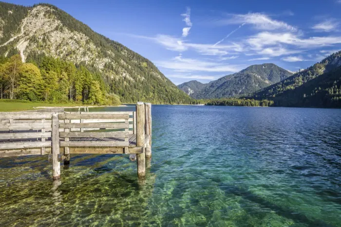 Framed Print : Lake Plansee near Reutte in Tirol, Tyrol, Austria
