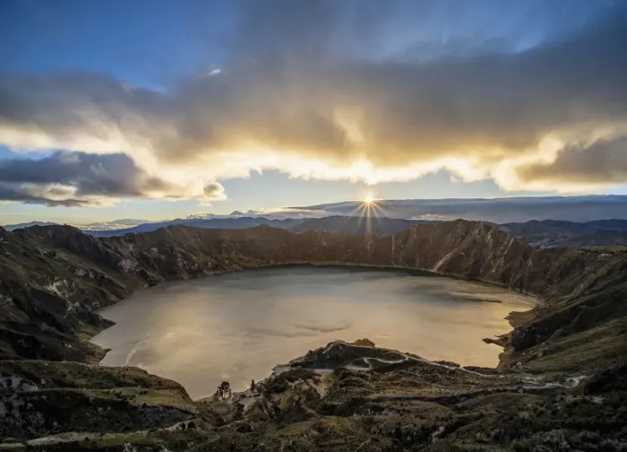 Framed Print : Lake Quilotoa at sunrise, Cotopaxi Province, Ecuador Framed Print : Lake Quilotoa at sunrise, Cotopaxi Province, Ecuador