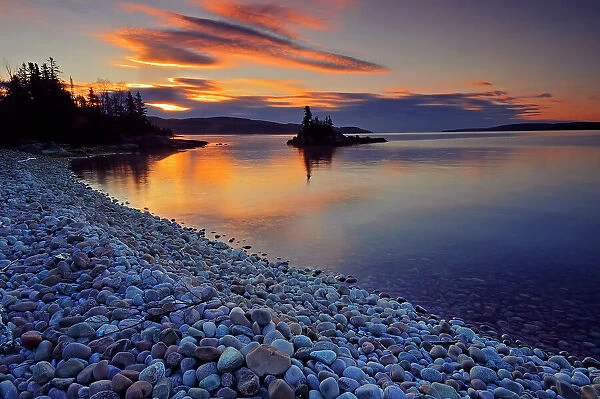 Lake Superior at dawn Rossport, Ontario, Canada