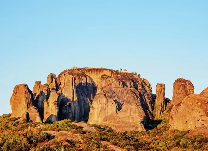 Framed Print : Landscape of Meteora at sunset, Thessaly, Greece Framed Print : Landscape of Meteora at sunset, Thessaly, Greece