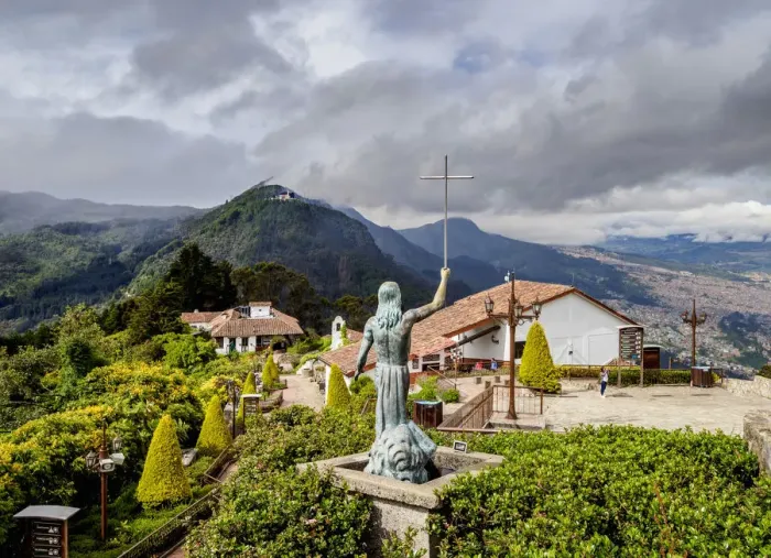 Framed Print : Landscape of Monserrate Mountain, Bogota, Capital District, Colombia Framed Print : Landscape of Monserrate Mountain, Bogota, Capital District, Colombia