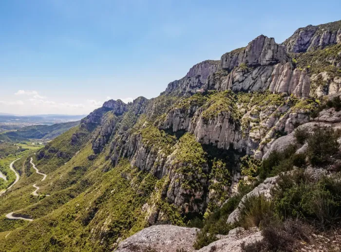 Framed Print : Landscape of Montserrat, a multi-peaked mountain range near Barcelona, Catalonia, Spain Framed Print : Landscape of Montserrat, a multi-peaked mountain range near Barcelona, Catalonia, Spain