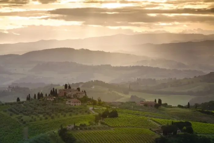 Framed Print : Landscape, San Gimignano