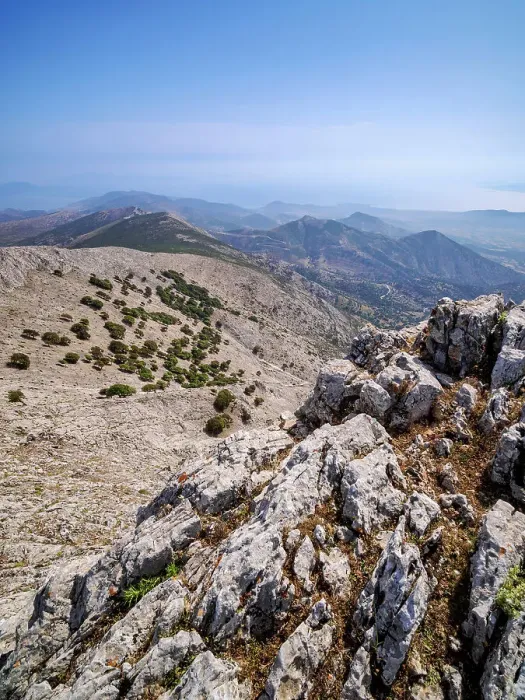 Framed Print : Landscape seen from the peak of Mount Zas or Zeus, Naxos Island, Cyclades, Greece Framed Print : Landscape seen from the peak of Mount Zas or Zeus, Naxos Island, Cyclades, Greece