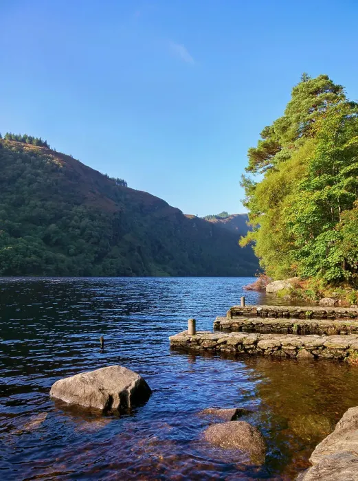 Framed Print : Landscape of the Upper Lake, Glendalough, County Wicklow, Ireland Framed Print : Landscape of the Upper Lake, Glendalough, County Wicklow, Ireland