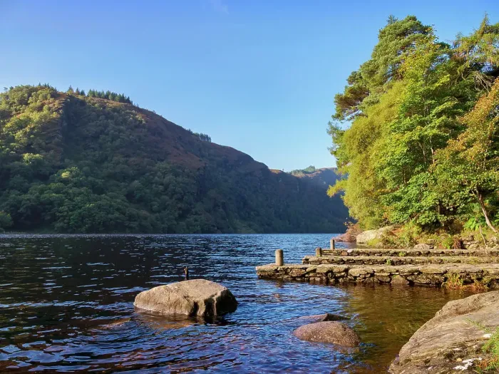 Framed Print : Landscape of the Upper Lake, Glendalough, County Wicklow, Ireland Framed Print : Landscape of the Upper Lake, Glendalough, County Wicklow, Ireland