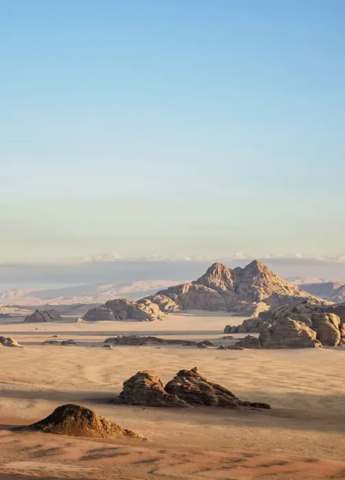 Framed Print : Landscape of Wadi Rum at sunrise, aerial view from a balloon, Aqaba Governorate, Jordan Framed Print : Landscape of Wadi Rum at sunrise, aerial view from a balloon, Aqaba Governorate, Jordan