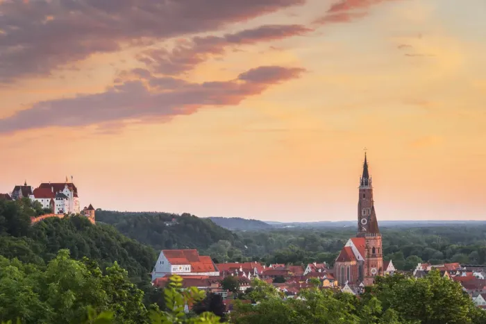 Framed Print : Landshut as seen from the Carossa-Ha-he Viewpoint, Lower Bavaria, Bavaria, Germany Framed Print : Landshut as seen from the Carossa-Ha-he Viewpoint, Lower Bavaria, Bavaria, Germany