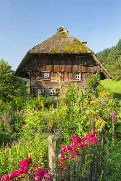 Framed Print : Landwasserhof Mill and cottage garden near Elzach, Black Forest, Baden-Wurttemberg, Germany Framed Print : Landwasserhof Mill and cottage garden near Elzach, Black Forest, Baden-Wurttemberg, Germany