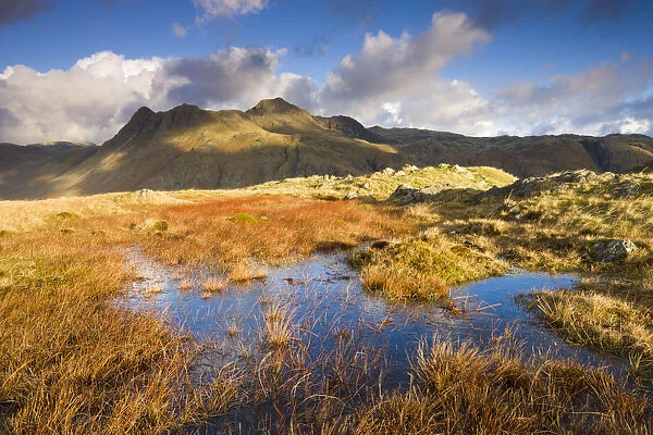 The Langdale Pikes, Lake District National Park, Cumbria, England. Autumn