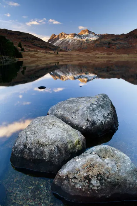 Framed Print : Langdale Pikes Reflecting in Blea Tarn, Lake District National Park, Cumbria, England Framed Print : Langdale Pikes Reflecting in Blea Tarn, Lake District National Park, Cumbria, England