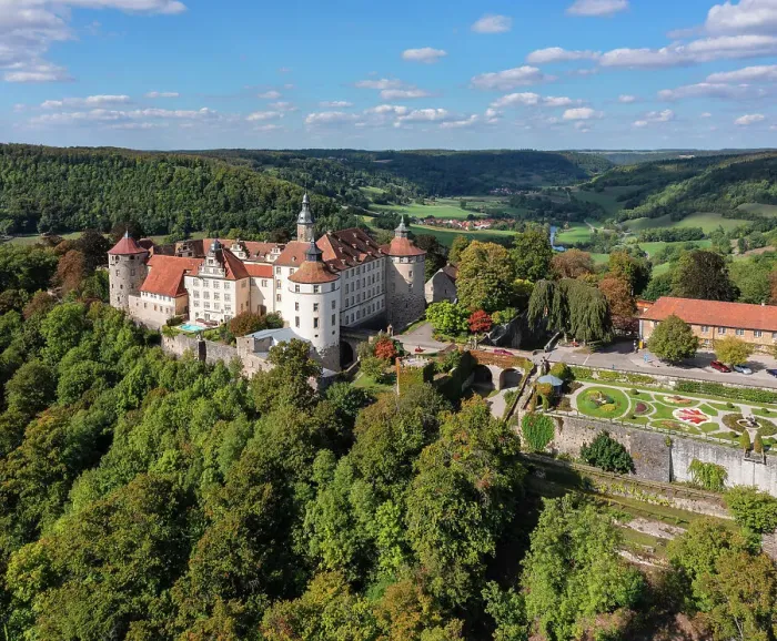 Framed Print : Langenburg Castle, Langenburg, Jagst Valley, Hohenlohe, Baden-Wurttemberg; Germany