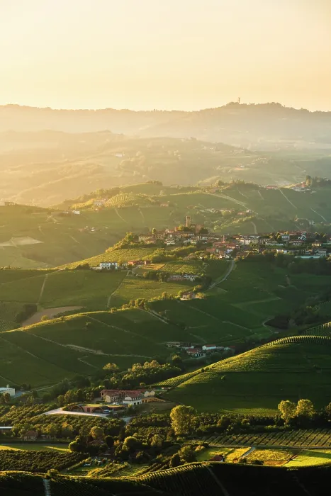 Framed Print : Langhe hills and the village of Castiglione Falletto at dawn. Langhe, Cuneo province, Piedmont, Italy Framed Print : Langhe hills and the village of Castiglione Falletto at dawn. Langhe, Cuneo province, Piedmont, Italy