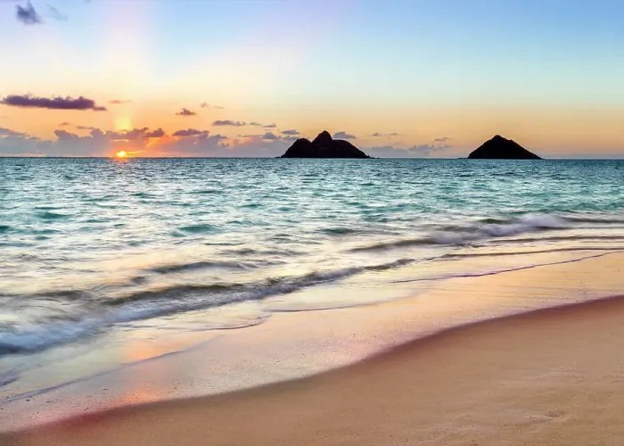 Framed Print : Lanikai Beach, near Honolulu Oahu, Hawaii, USA
