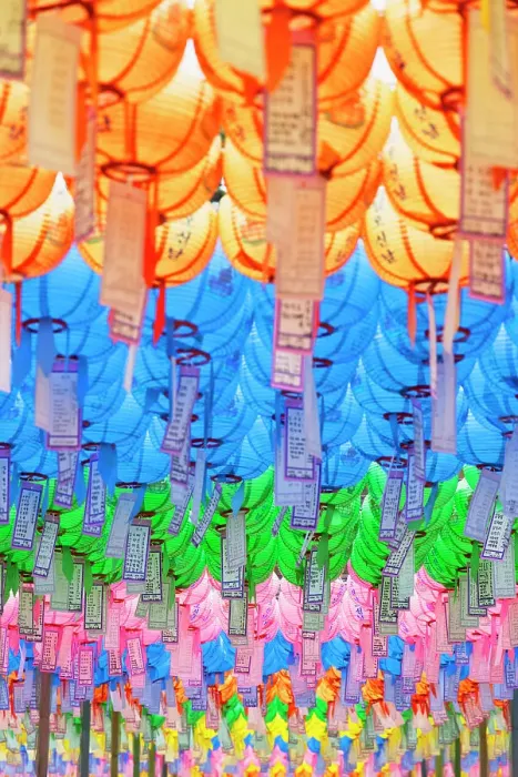 Framed Print : Lanterns at Bulguksa Temple (UNESCO World Heritage Site), Gyeongju, South Korea