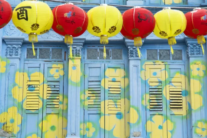 Framed Print : Lanterns, Chinatown, Singapore