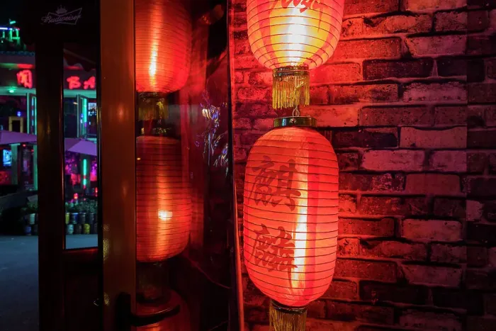 Framed Print : Lanterns outside restuarant in Houhai, Beijing, China Framed Print : Lanterns outside restuarant in Houhai, Beijing, China
