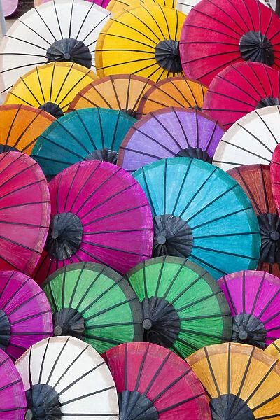 Laos, Luang Prabang, Ethnic Craft Night Market, Sa Paper Umbrellas