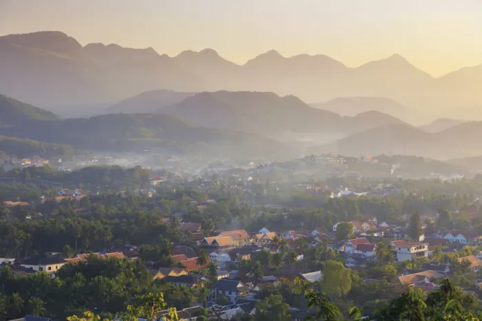 Framed Print : Laos, Luang Prabang (UNESCO Site), view from Mount Phousi Framed Print : Laos, Luang Prabang (UNESCO Site), view from Mount Phousi