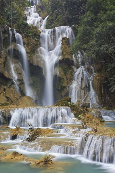 Laos, Luang Prabang (UNESCO Site), Tad Kouang Si Waterfalls